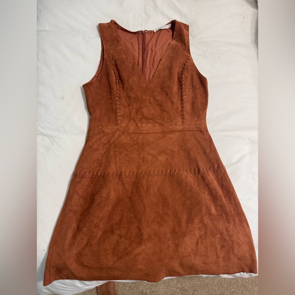 Lush Terracotta Suede Dress